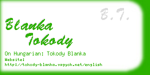 blanka tokody business card